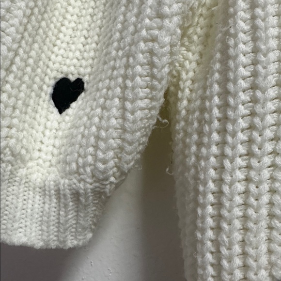 English Factory Cream and Black Heart Sweater - Picture 9 of 13